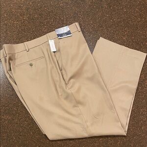 Stafford Men's Classic Beige Dress Pants